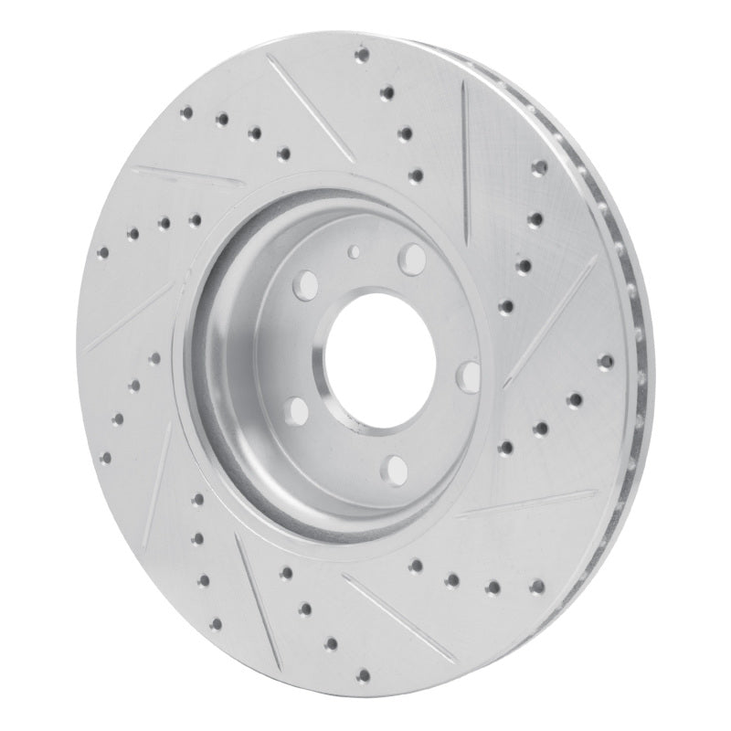 R1 Concepts R1 11-17 Audi Q5 (Mexico) Front Left Drilled & Slotted Silver Brake Rotor