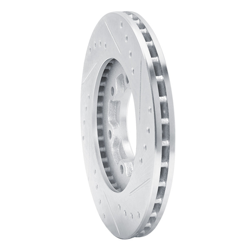 R1 Concepts R1 86-06 Chevrolet Luv Pickup (Mexico) Front Left Drilled & Slotted Silver Brake Rotor