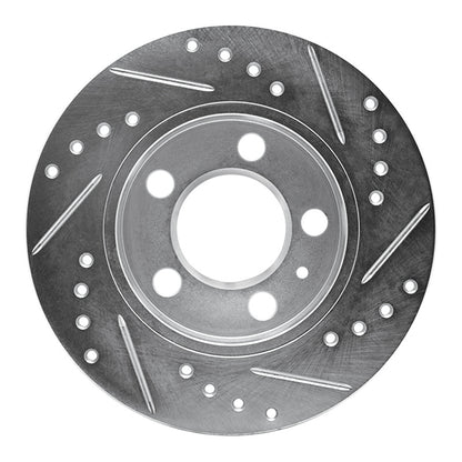 R1 Concepts R1 01-06 Audi TT Quattro Rear Left Drilled & Slotted Silver Brake Rotor