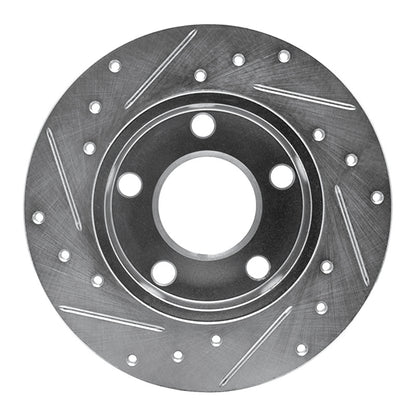 R1 Concepts R1 98-01 Audi A6 Quattro Rear Right Drilled & Slotted Silver Brake Rotor