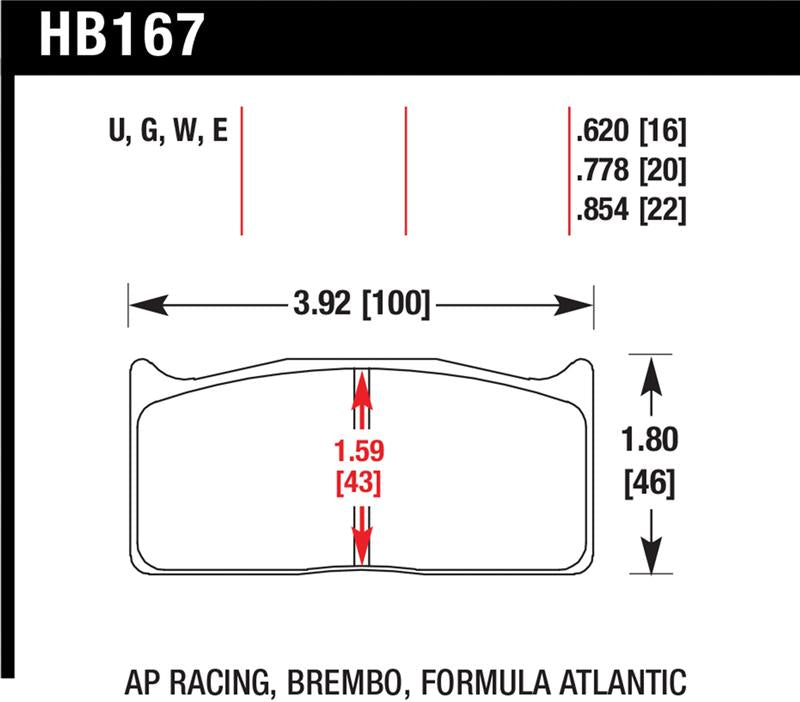 Hawk Performance Hawk AP Racing  DTC-60 Race Brake Pads