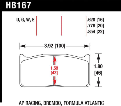 Hawk Performance Hawk AP Racing  DTC-60 Race Brake Pads