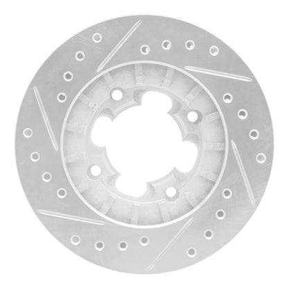 R1 Concepts R1 87-94 Subaru Justy Front Right Drilled & Slotted Silver Brake Rotor