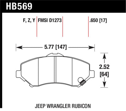 Hawk Performance Ceramic Street Brake Pads