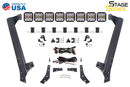 Diode Dynamics Jeep JK SS5 Sport CrossLink Windshield - White Combo Lightbar Kit