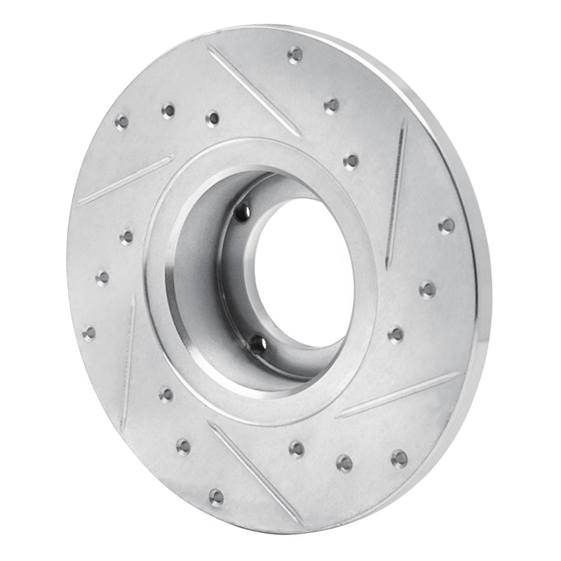 R1 Concepts R1 80-83 Subaru STANDARD Front Left Drilled & Slotted Silver Brake Rotor