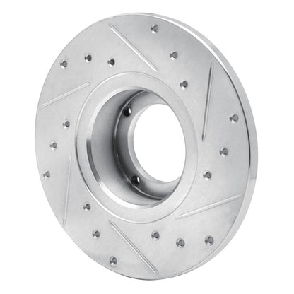 R1 Concepts R1 80-83 Subaru STANDARD Front Left Drilled & Slotted Silver Brake Rotor