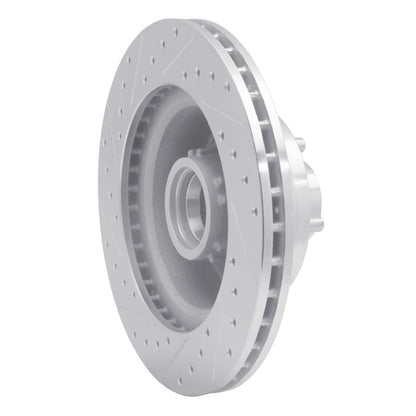 R1 Concepts R1 76-81 Chrysler Newport Front Right Drilled & Slotted Silver Brake Rotor