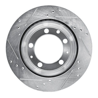 R1 Concepts R1 77-88 Porsche 924 Rear Right Drilled & Slotted Silver Brake Rotor