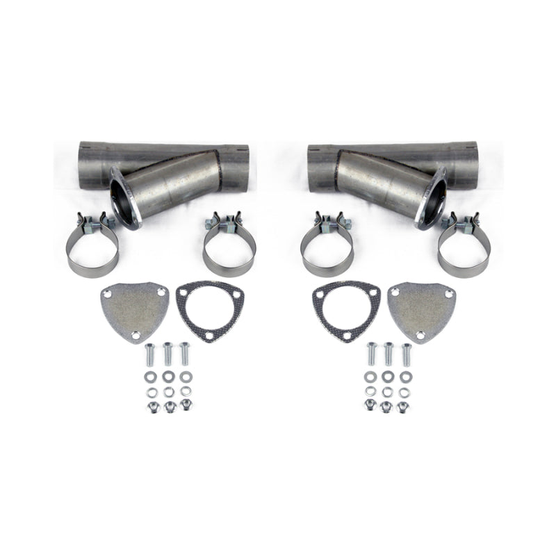 Granatelli Motor Sports Granatelli 5.0in Aluminized Mild Steel Manual Dual Exhaust Cutout w/Slip Fit & Band Clamps