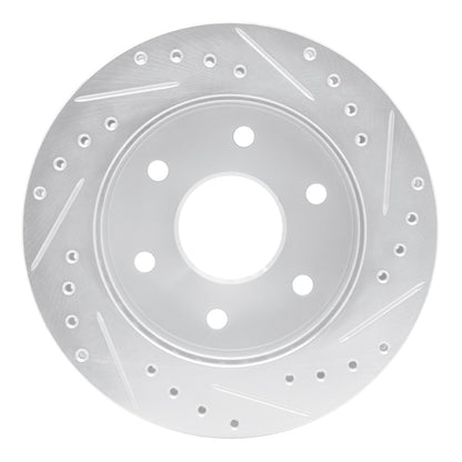 R1 Concepts R1 88-00 Cadillac Escalade Front Left Drilled & Slotted Silver Brake Rotor