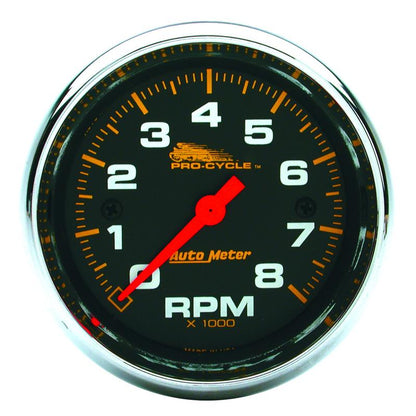Autometer Pro-Cycle Gauge Tachometer 3 3/8in 10K Rpm White