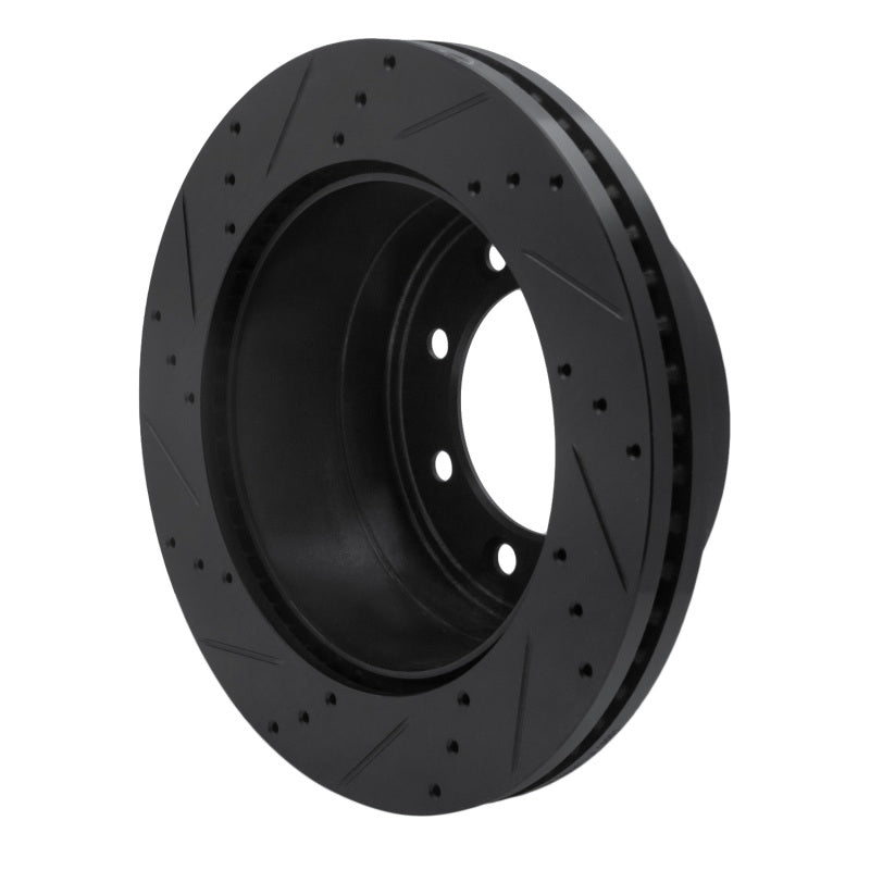 R1 Concepts R1 11-22 Ford F-350 Super Duty 4WD Rear Right Drilled & Slotted Black Brake Rotor