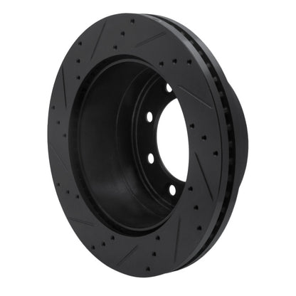 R1 Concepts R1 11-22 Ford F-350 Super Duty 4WD Rear Right Drilled & Slotted Black Brake Rotor