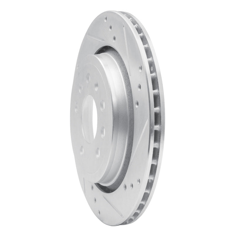 R1 Concepts R1 03-11 Cadillac BLS (Mexico) Rear Right Drilled & Slotted Silver Brake Rotor
