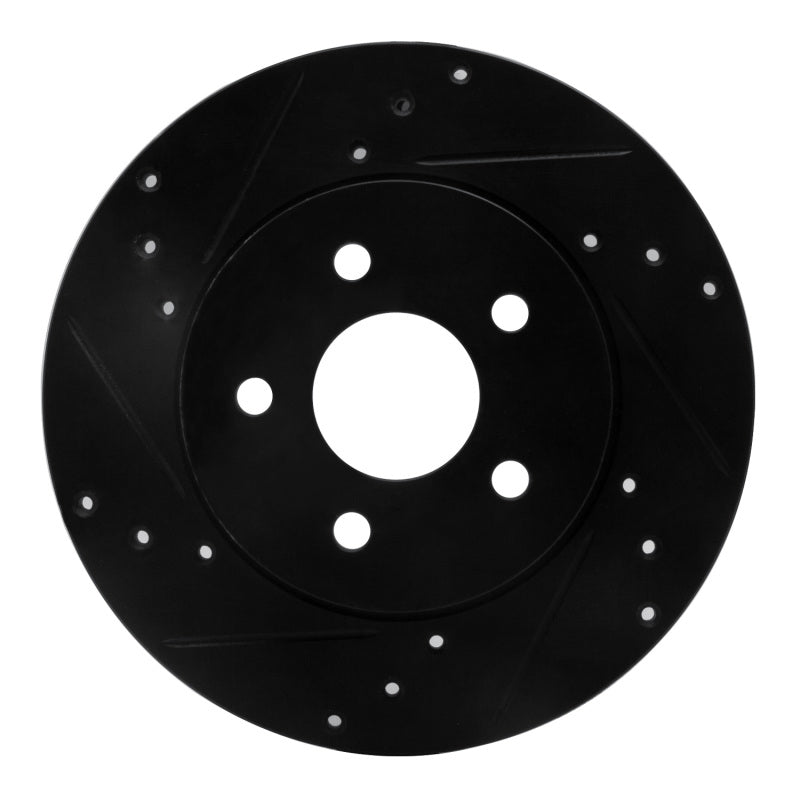 R1 Concepts R1 01-08 Ford Mondeo (Mexico) Rear Left Drilled & Slotted Black Brake Rotor