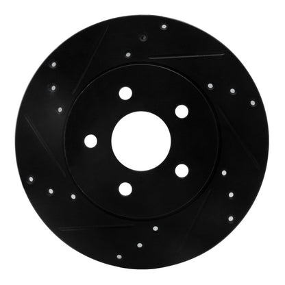R1 Concepts R1 01-08 Ford Mondeo (Mexico) Rear Left Drilled & Slotted Black Brake Rotor