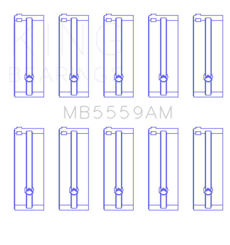 King Engine Bearings Isuzu 4Zb1 (Size +1.0mm) Main Bearing Set
