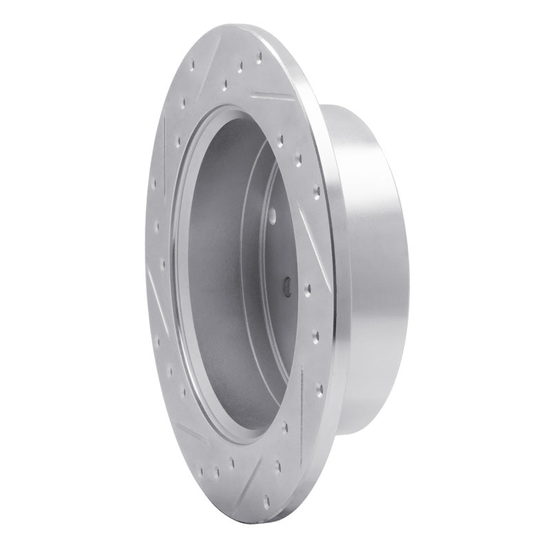 R1 Concepts R1 07-09 Hyundai SANTA FE Rear Right Drilled & Slotted Silver Brake Rotor
