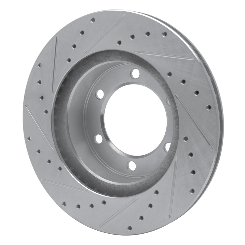 R1 Concepts R1 95-04 Toyota 4Runner Front Right Drilled & Slotted Silver Brake Rotor
