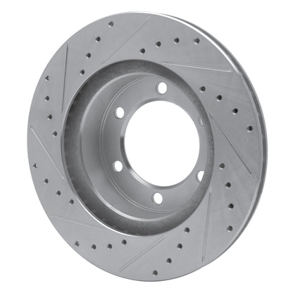 R1 Concepts R1 95-04 Toyota 4Runner Front Right Drilled & Slotted Silver Brake Rotor