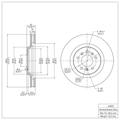 DFC 06-16 Buick LaCrosse Front Brake Rotor