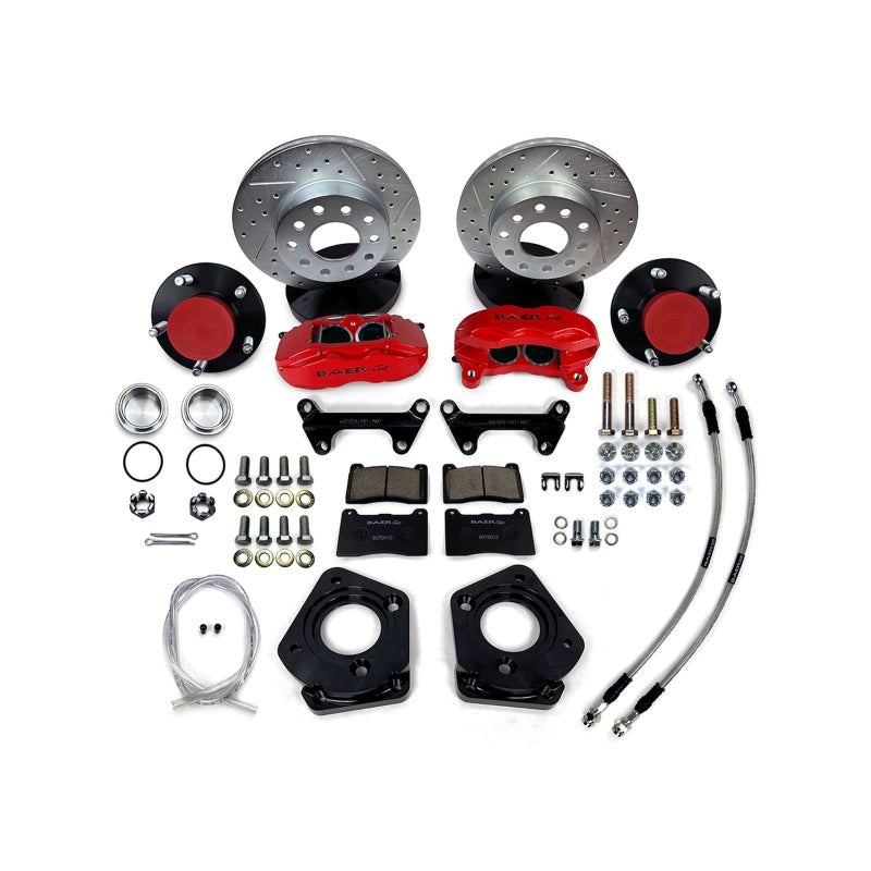 Baer Brakes 70 Ford Fairlane 11in SS4 Alum Hub Front SDZ Brake Kit - Silver