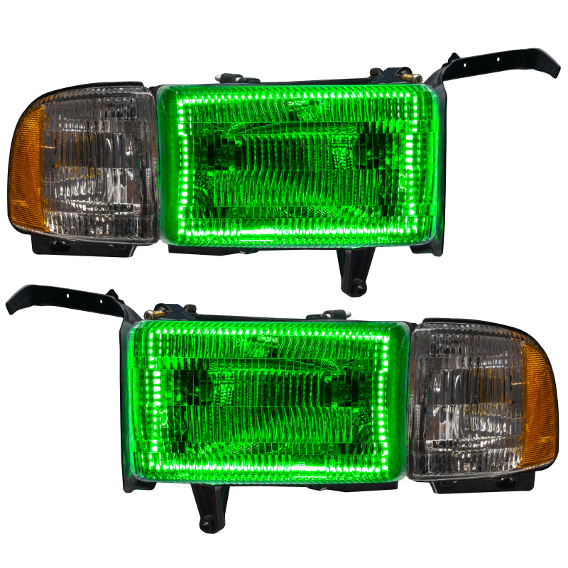 ORACLE Lighting Oracle 94-02 Dodge Ram Pre-Assembled Halo Headlights - ColorSHIFT