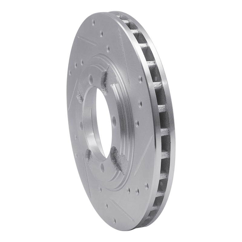 R1 Concepts R1 91-92 Mitsubishi Mirage Front Right Drilled & Slotted Silver Brake Rotor