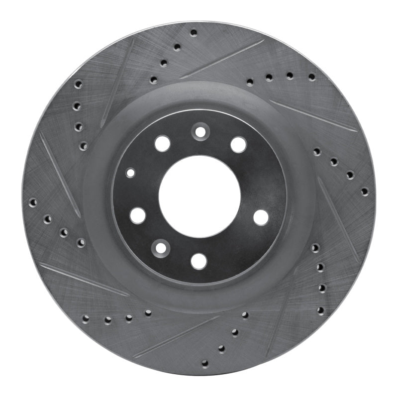 R1 Concepts R1 07-15 Mazda CX-9 Front Left Drilled & Slotted Silver Brake Rotor