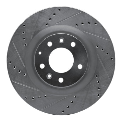 R1 Concepts R1 07-15 Mazda CX-9 Front Left Drilled & Slotted Silver Brake Rotor