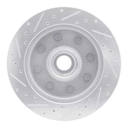 R1 Concepts R1 98-03 Dodge B3500 / B2500 Front Right Drilled & Slotted Silver Brake Rotor