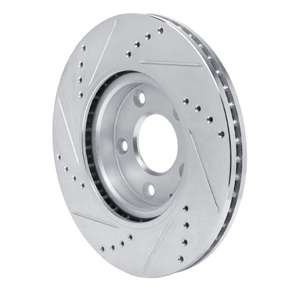 R1 Concepts R1 2019-2025 Mazda 3 Front Right Drilled & Slotted Silver Brake Rotor