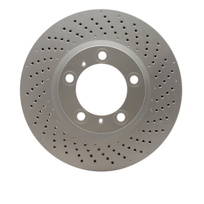 DFC 09-23 Porsche 718 Cayman Right Front Drilled GeoSPEC Coated Rotor