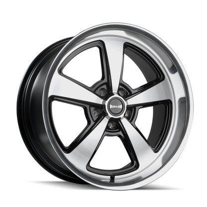 Ridler Wheels Ridler 652 18x9.5 / 5x120.65 BP / 0mm OS / 83.82mm Hub Gls Blk w/ Diamond Cut Face & Lip Wheel