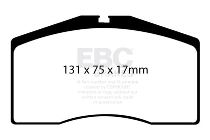 EBC Racing 93-95 Porsche 911 Turbo (964) RP-1 Race Front Brake Pads