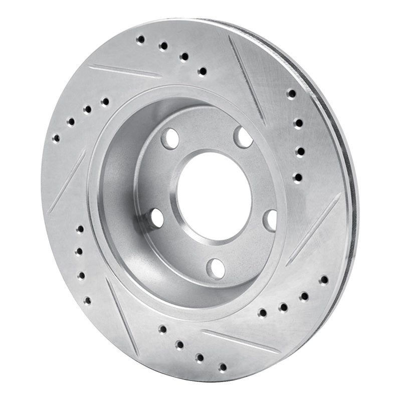 R1 Concepts R1 85-91 Audi 200 Quattro Rear Left Drilled & Slotted Silver Brake Rotor