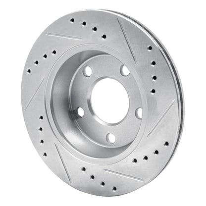 R1 Concepts R1 85-91 Audi 200 Quattro Rear Left Drilled & Slotted Silver Brake Rotor