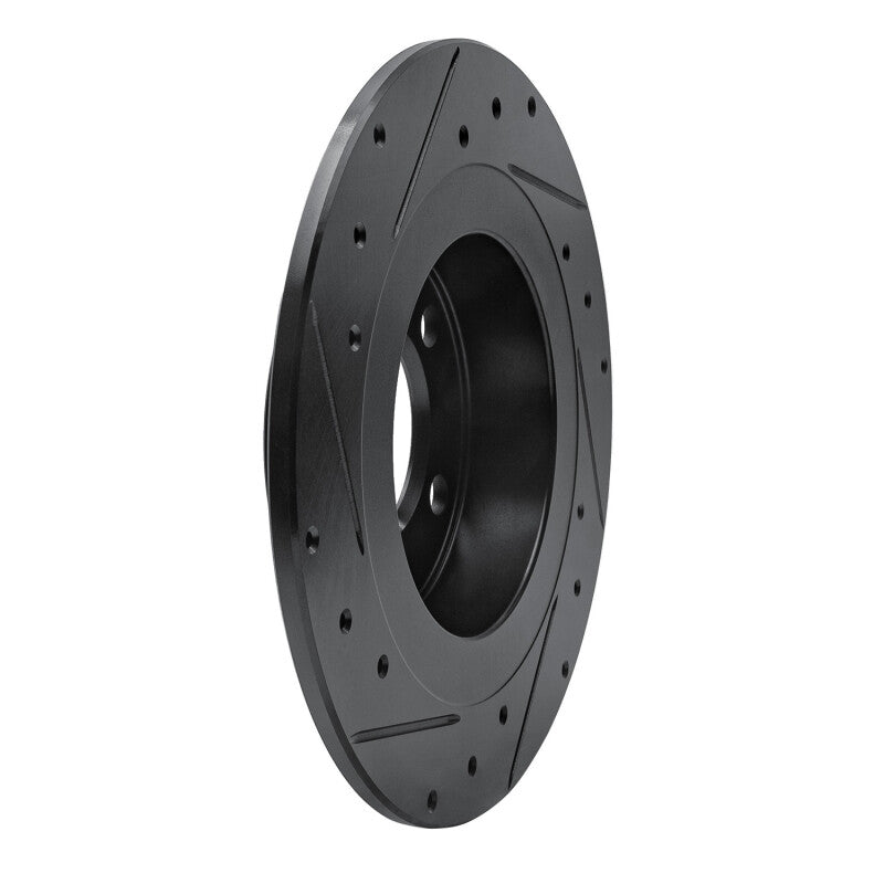 R1 Concepts R1 2013-2016 Mini Cooper Countryman Rear Right Drilled & Slotted Black Brake Rotor