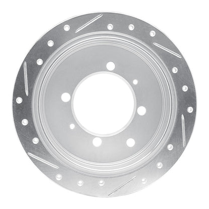 R1 Concepts R1 91-93 Hyundai SONATA Rear Right Drilled & Slotted Silver Brake Rotor