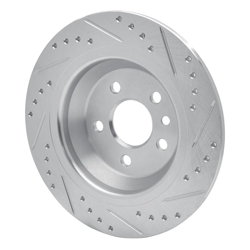 R1 Concepts R1 09-15 Ford Focus RS (Mexico) Rear Left Drilled & Slotted Silver Brake Rotor