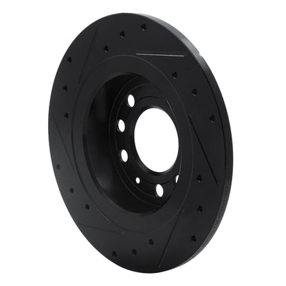 R1 Concepts R1 85-92 Chevrolet Camaro Rear Right Drilled & Slotted Black Brake Rotor