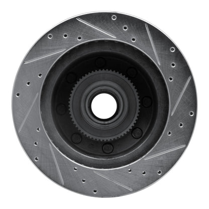 R1 Concepts R1 95-07 Ford E-350 Econoline Front Left Drilled & Slotted Silver Brake Rotor