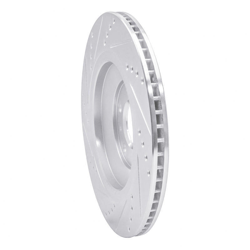 R1 Concepts R1 04-18 Audi A8 Rear Right Drilled & Slotted Silver Brake Rotor