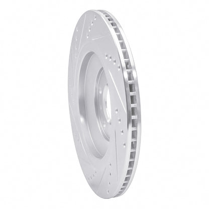 R1 Concepts R1 04-18 Audi A8 Rear Right Drilled & Slotted Silver Brake Rotor