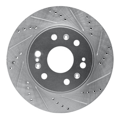 DFC 05-20 Cadillac Escalade EXT Front Right Drilled & Slotted Silver Brake Rotor