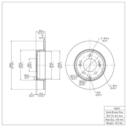DFC 05-20 Hyundai Sonata Rear Brake Rotor