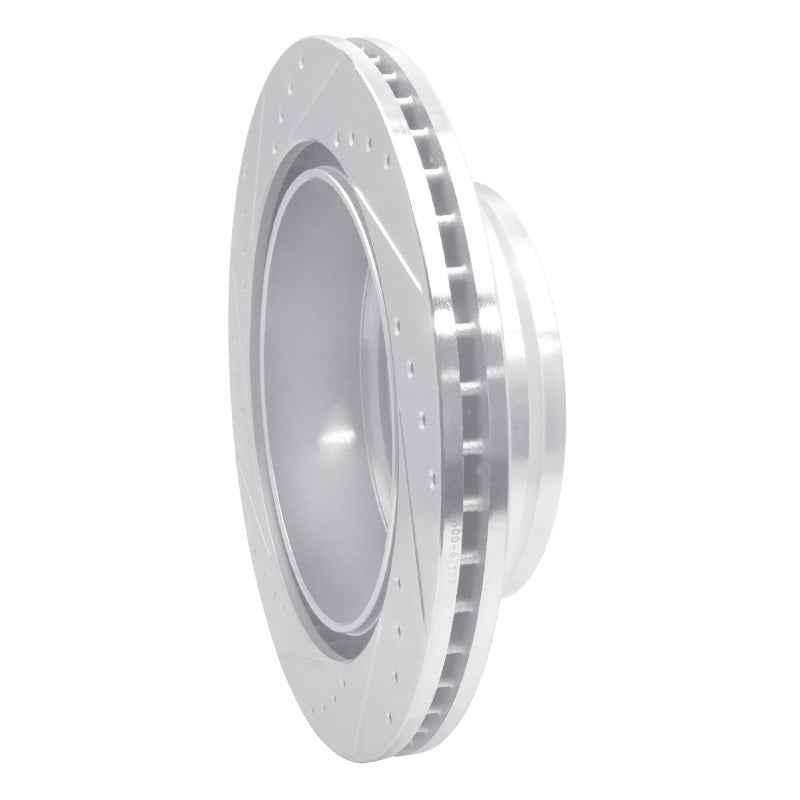 R1 Concepts R1 16-24 Nissan Titan XD Rear Right Drilled & Slotted Silver Brake Rotor