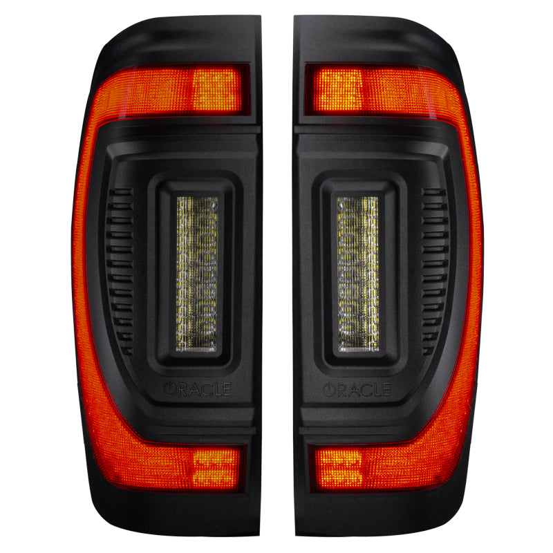 ORACLE Lighting Oracle 19-23 GMC Sierra Black Series Flush Style LED Tail Lights - Factory Halogen