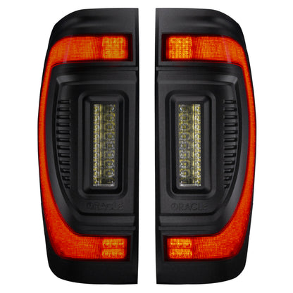 ORACLE Lighting Oracle 19-23 GMC Sierra Black Series Flush Style LED Tail Lights - Factory Halogen